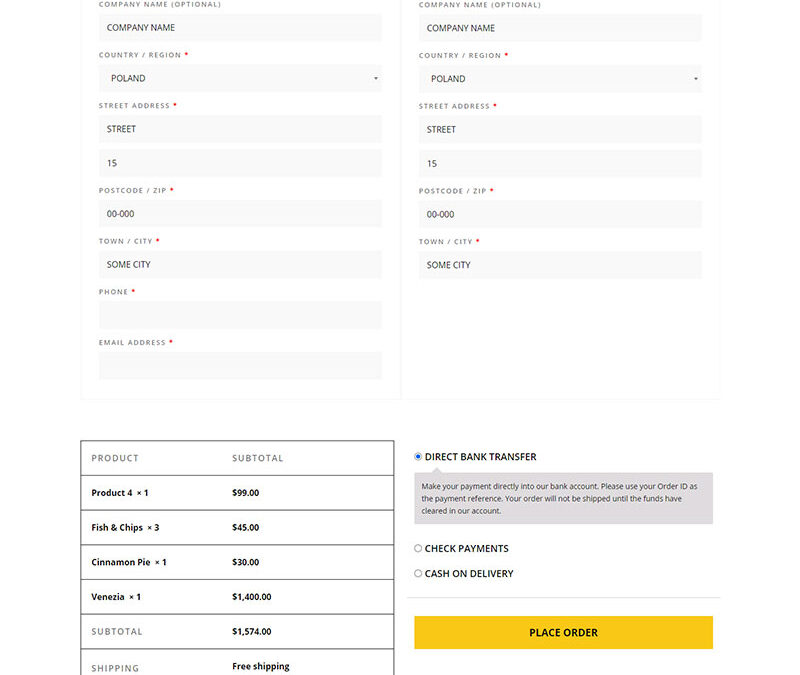 Simple checkout